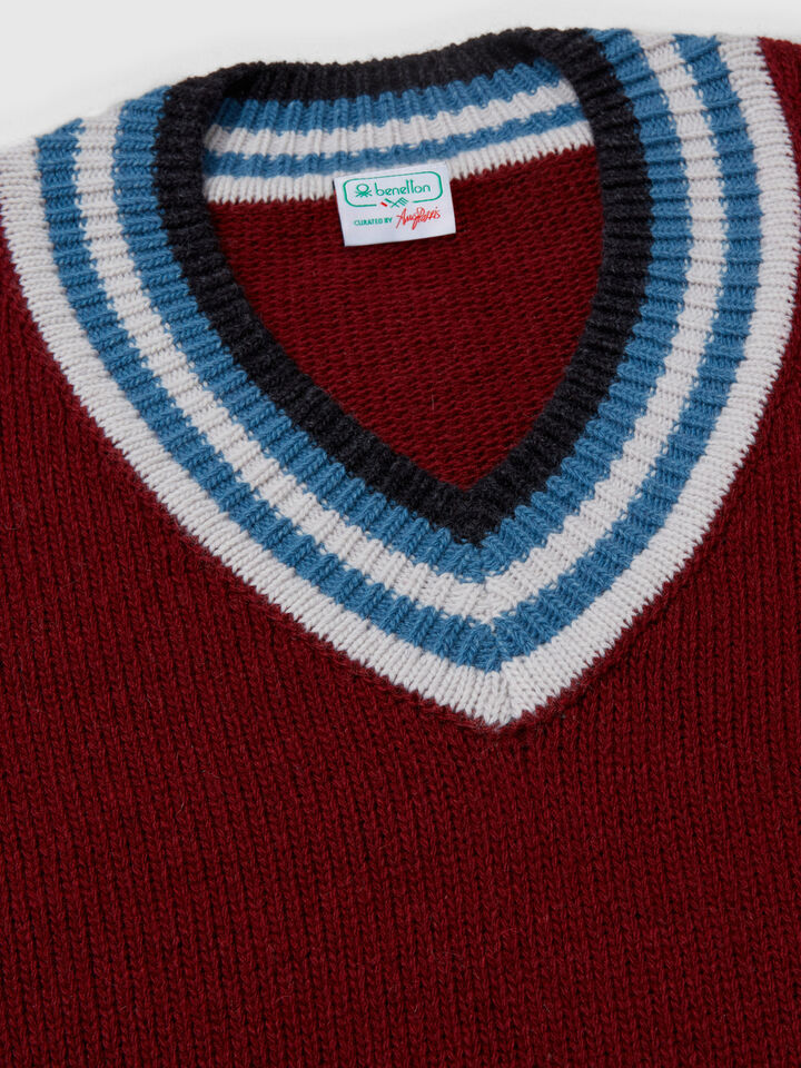 V NECK SWEATER L/S Men image number 7